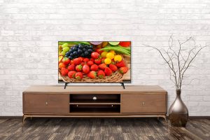 Empty interior of room with vase over brick wall background 3d rendering