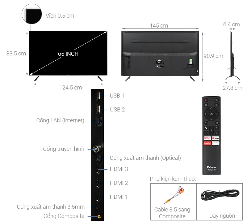 Android Tivi Casper 4K65UG6000