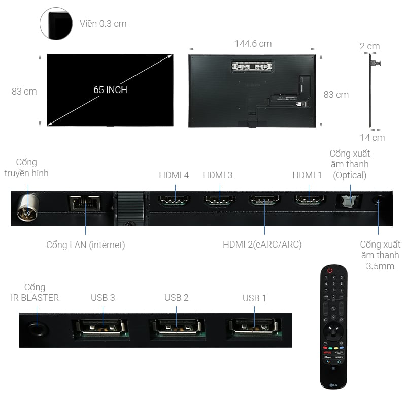 Smart Tivi OLED LG 4K65G1PTA