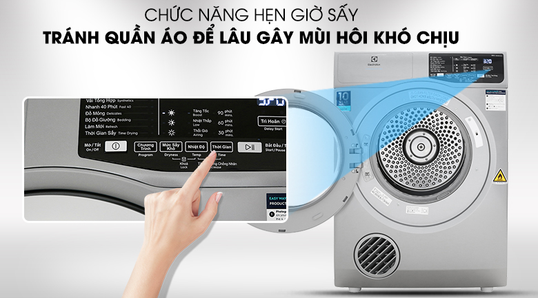 Máy sấy Electrolux 8 Kg EDV805JQSA - Hẹn giờ sấy