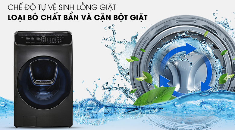 Máy giặt lồng đôi Samsung FlexWash WR24M9960KV/SV - tự vệ sinh